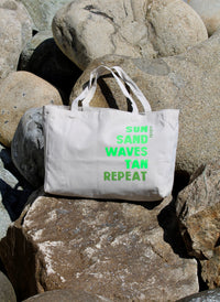 Tote Bag "Sun, sand, waves, tan, repeat"