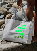Tote Bag "Sun, sand, waves, tan, repeat"